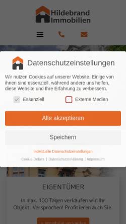 Vorschau der mobilen Webseite himmo.de, Hildebrand Immobilien GmbH