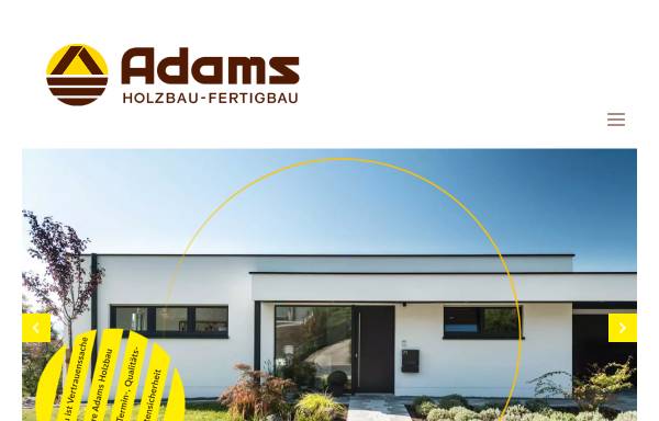 Vorschau von www.adams-holzbau.de, Adams Holzbau-Fertigbau GmbH