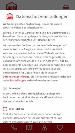 Vorschau der mobilen Webseite fertighaus-weiss.de, Fertighaus Weiss GmbH