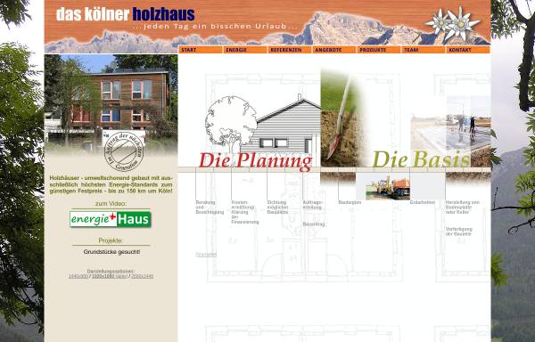 Vorschau von www.koelner-holzhaus.de, Gesellschaft für Grundbesitz und ökologische Wohnkonzepte mbH