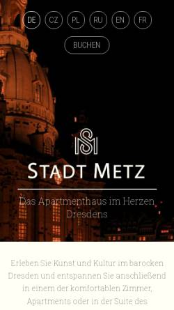 Vorschau der mobilen Webseite www.haus-metz.de, Gästehaus Stadt Metz