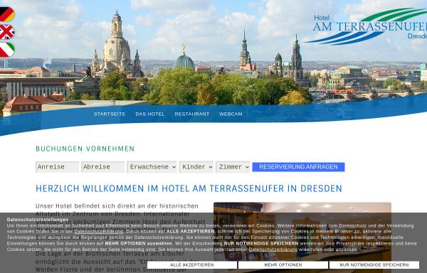 Vorschau von www.hotel-terrassenufer.de, Hotel Am Terrassenufer