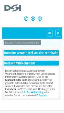 Vorschau der mobilen Webseite www.hotel-an-der-rennbahn-dresden.de, Hotel an der Rennbahn