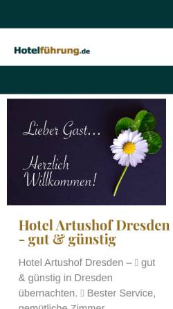 Vorschau der mobilen Webseite www.hotel-artushof.de, Hotel Artushof