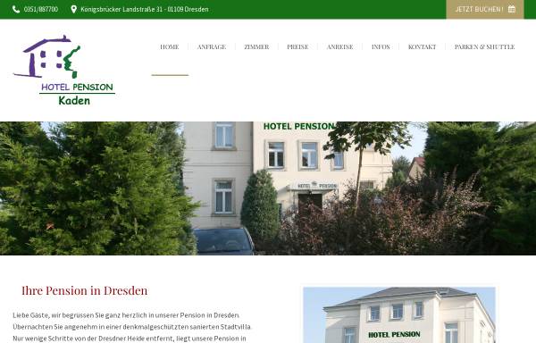 Vorschau von www.hotel-pension-kaden.de, Hotel Pension Kaden