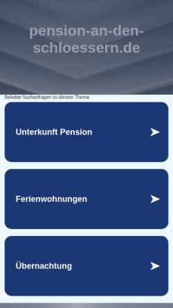 Vorschau der mobilen Webseite www.pension-an-den-schloessern.de, Pension An den Schlössern
