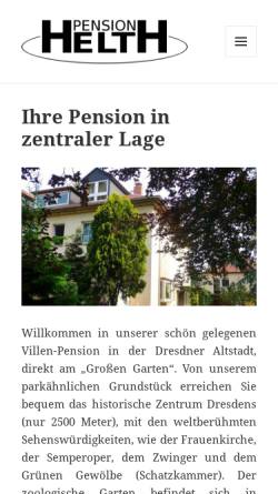 Vorschau der mobilen Webseite pension-helth.de, Pension Helth