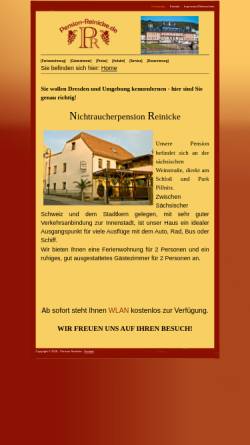 Vorschau der mobilen Webseite www.pension-reinicke.de, Pension Reinicke (Pillnitz)