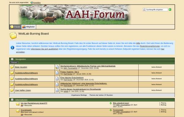 Vorschau von www.a-a-h.org, AAH-Forum