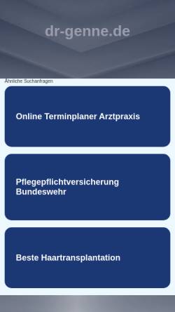 Vorschau der mobilen Webseite www.dr-genne.de, Zimmervermietung Familie Dr. Genne