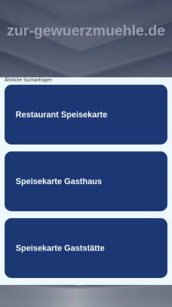 Vorschau der mobilen Webseite www.zur-gewuerzmuehle.de, Zur Gewürzmühle
