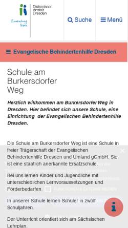 Vorschau der mobilen Webseite www.diako-dresden.de, Förderschule der Diakonissenanstalt (Plauen)