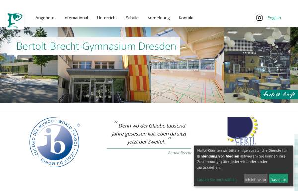 Vorschau von bebe-dresden.de, Bertolt-Brecht-Gymnasium (Johannstadt)