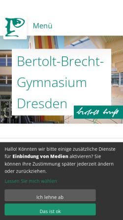 Vorschau der mobilen Webseite bebe-dresden.de, Bertolt-Brecht-Gymnasium (Johannstadt)