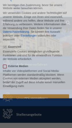 Vorschau der mobilen Webseite www.kreuzschule.de, Evangelisches Kreuzgymnasium (Striesen)
