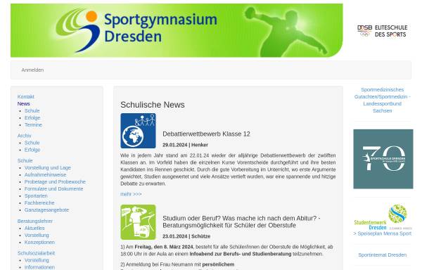 Vorschau von www.sportgymnasium.de, Sportgymnasium (Parkstraße)