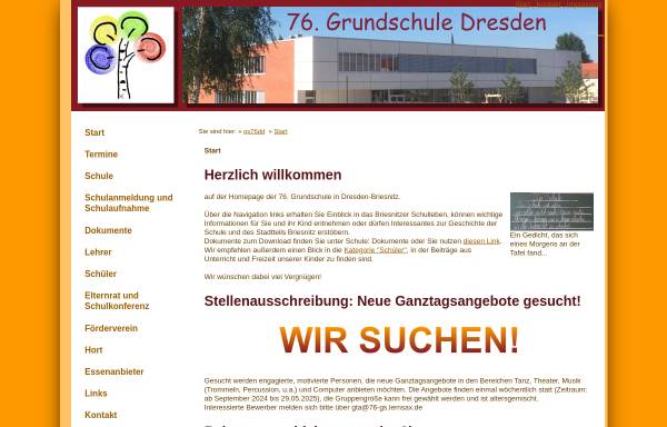 Vorschau von www.76-grundschule-dresden.de, 76. Grundschule (Briesnitz)