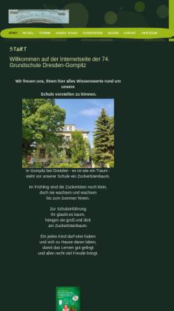 Vorschau der mobilen Webseite marvin.sn.schule.de, 74. Grundschule (Gompitz)