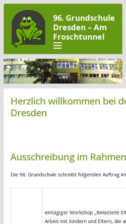 Vorschau der mobilen Webseite www.96grundschule.de, 96. Grundschule (Gruna)
