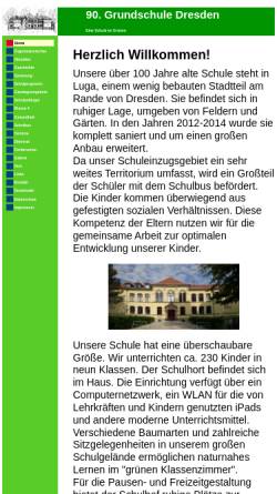 Vorschau der mobilen Webseite marvin.sn.schule.de, 90. Grundschule (Luga)