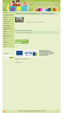 Vorschau der mobilen Webseite www.gs8.de, 8. Grundschule (Pieschen)