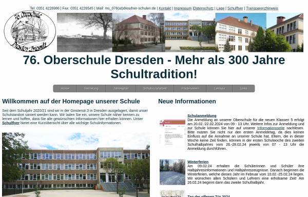 Vorschau von www.76-oberschule-dresden.de, 76. Mittelschule (Briesnitz)