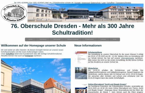 Vorschau von www.76-oberschule-dresden.de, 76. Mittelschule (Briesnitz)