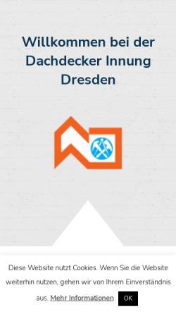 Vorschau der mobilen Webseite www.dachdecker-innung-dresden.de, Dachdecker Innung