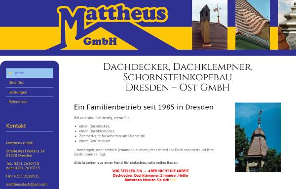 Vorschau von www.dachdecker-mattheus.de, Dachdecker Mattheus