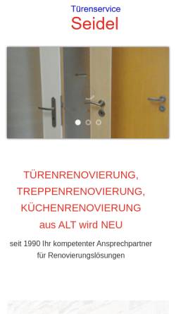 Vorschau der mobilen Webseite www.tuerenservice-seidel.de, Türenservice Seidel