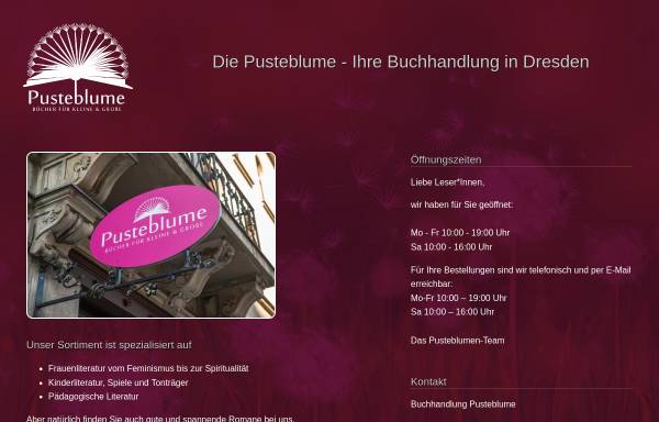 Vorschau von www.pusteblume-buchhandlung.de, Pusteblume