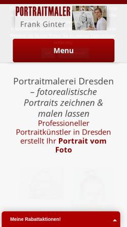 Vorschau der mobilen Webseite www.portraitmalerei-dresden.de, Portrait-Malerei
