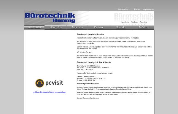 Vorschau von www.bt-hannig.de, Bürotechnik Hannig