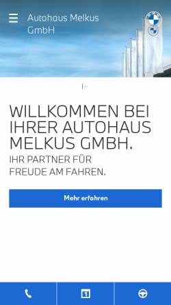 Vorschau der mobilen Webseite www.melkus.de, Autohaus Melkus
