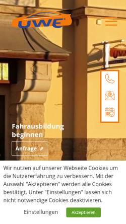 Vorschau der mobilen Webseite uwesfahrschule.de, Uwe's Fahrschule