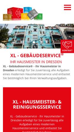 Vorschau der mobilen Webseite www.xl-dresden.de, XL - Gebäudeservice