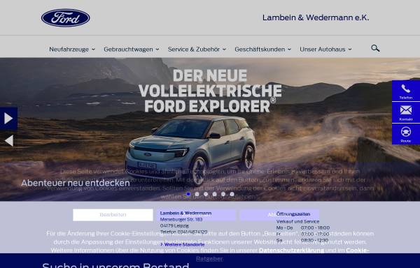 Vorschau von www.ford-lambein-und-wedermann-leipzig.de, Autohaus Lambein und Wedermann