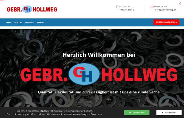 Vorschau von www.gebr-hollweg.de, Gebr. Hollweg, Inh. Gerd Hollweg