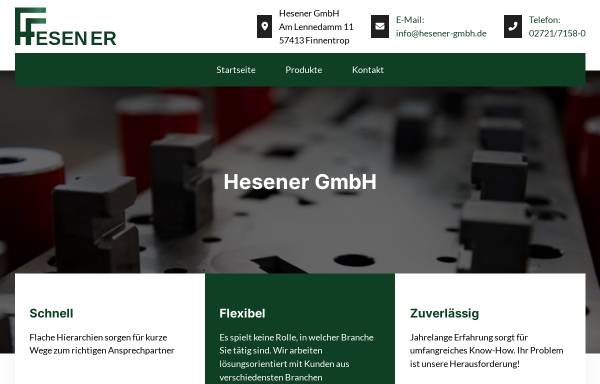 Vorschau von www.hesener-gmbh.de, Hesener Metallwaren GmbH