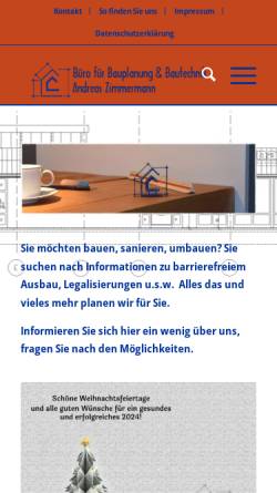 Vorschau der mobilen Webseite www.hausbau-planung.de, Büro für Bauplanung und Bautechnik