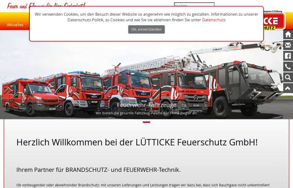 Vorschau von www.luetticke-feuerschutz.de, Lütticke Feuerschutz GmbH