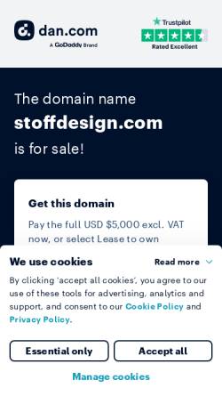 Vorschau der mobilen Webseite www.stoffdesign.com, Stoff Design Martina Sasse