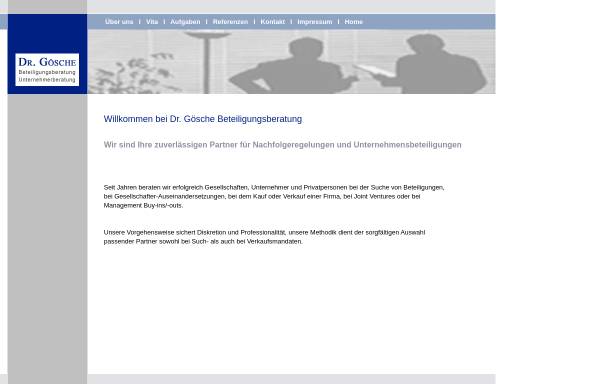 Vorschau von www.g-b-b.de, Dr. Gösche Beteiligungsberatung