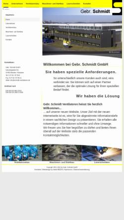 Vorschau der mobilen Webseite www.schmidt-ventilatoren.de, Gebr. Schmidt GmbH