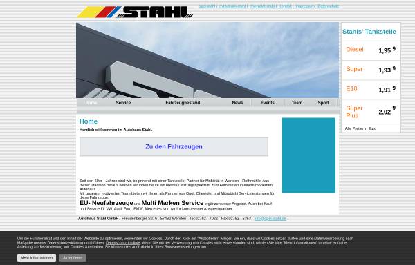 Vorschau von www.stahl-mobile.de, Autohaus Stahl GmbH