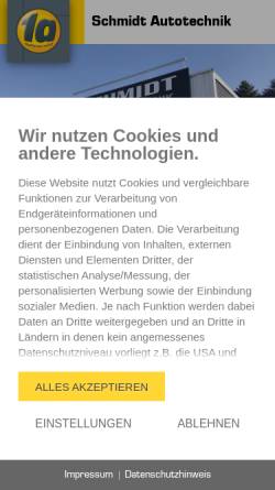 Vorschau der mobilen Webseite www.schmidt-autotechnik.de, Schmidt Autotechnik