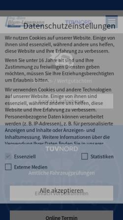 Vorschau der mobilen Webseite www.blum-lesemann.de, Ingenieurbüro Blum-Lesemann