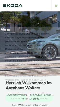 Vorschau der mobilen Webseite auto-wolters.skoda-auto.de, Autohaus Wolters