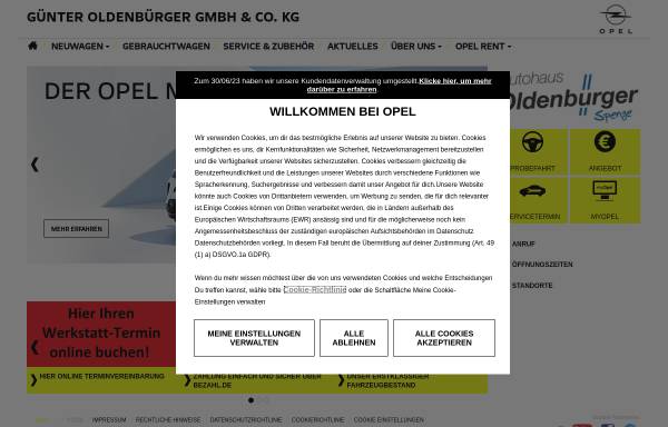 Vorschau von www.opel-oldenbuerger.de, Autohaus Günter Oldenbürger GmbH & Co. KG