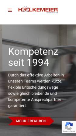 Vorschau der mobilen Webseite www.hoelkemeier.de, Hölkemeier Spedition GmbH